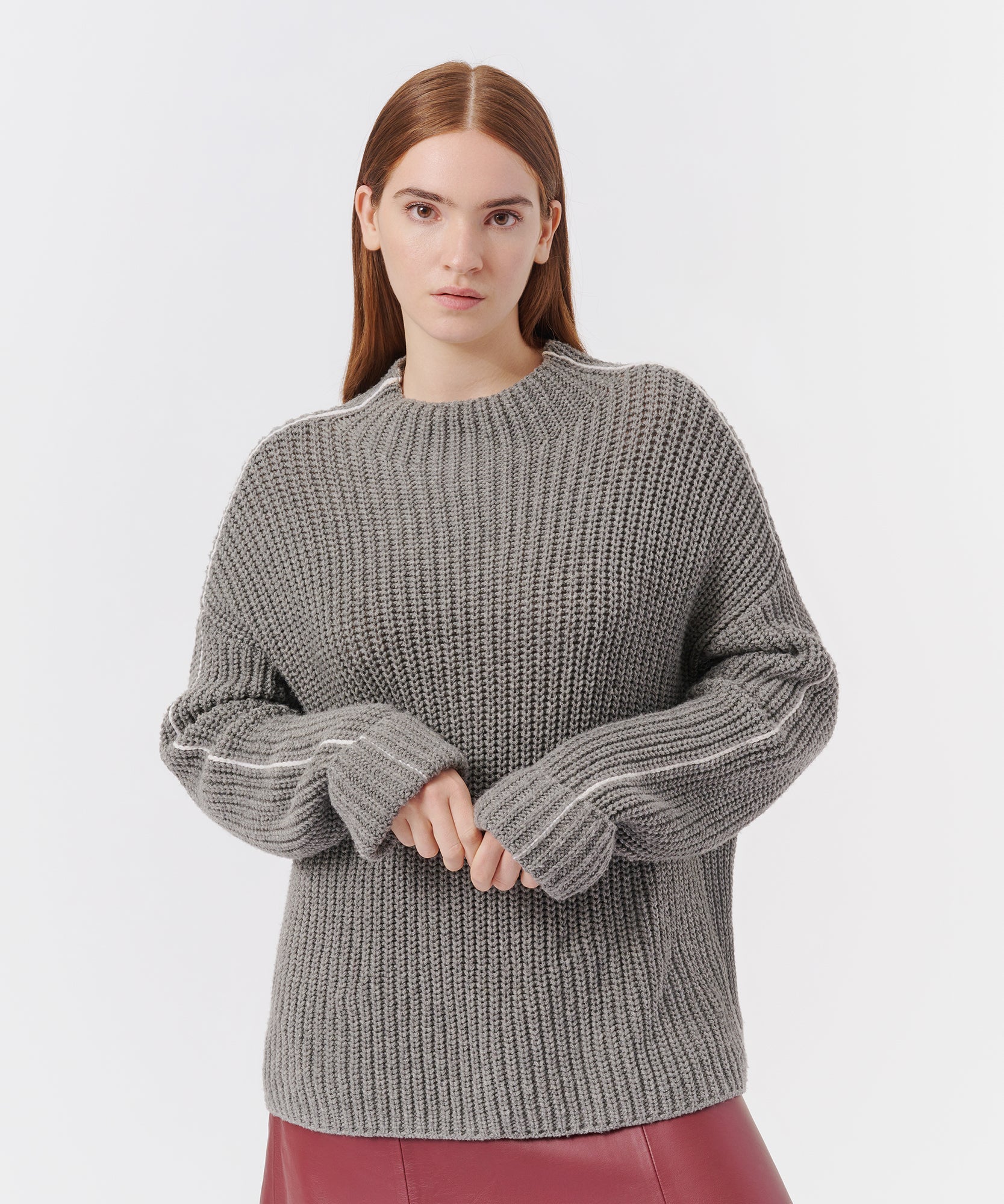 Chunky hot sale ribbed sweater