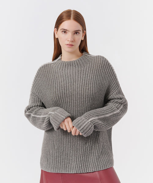 Cotton-blend Chunky Ribbed Sweater