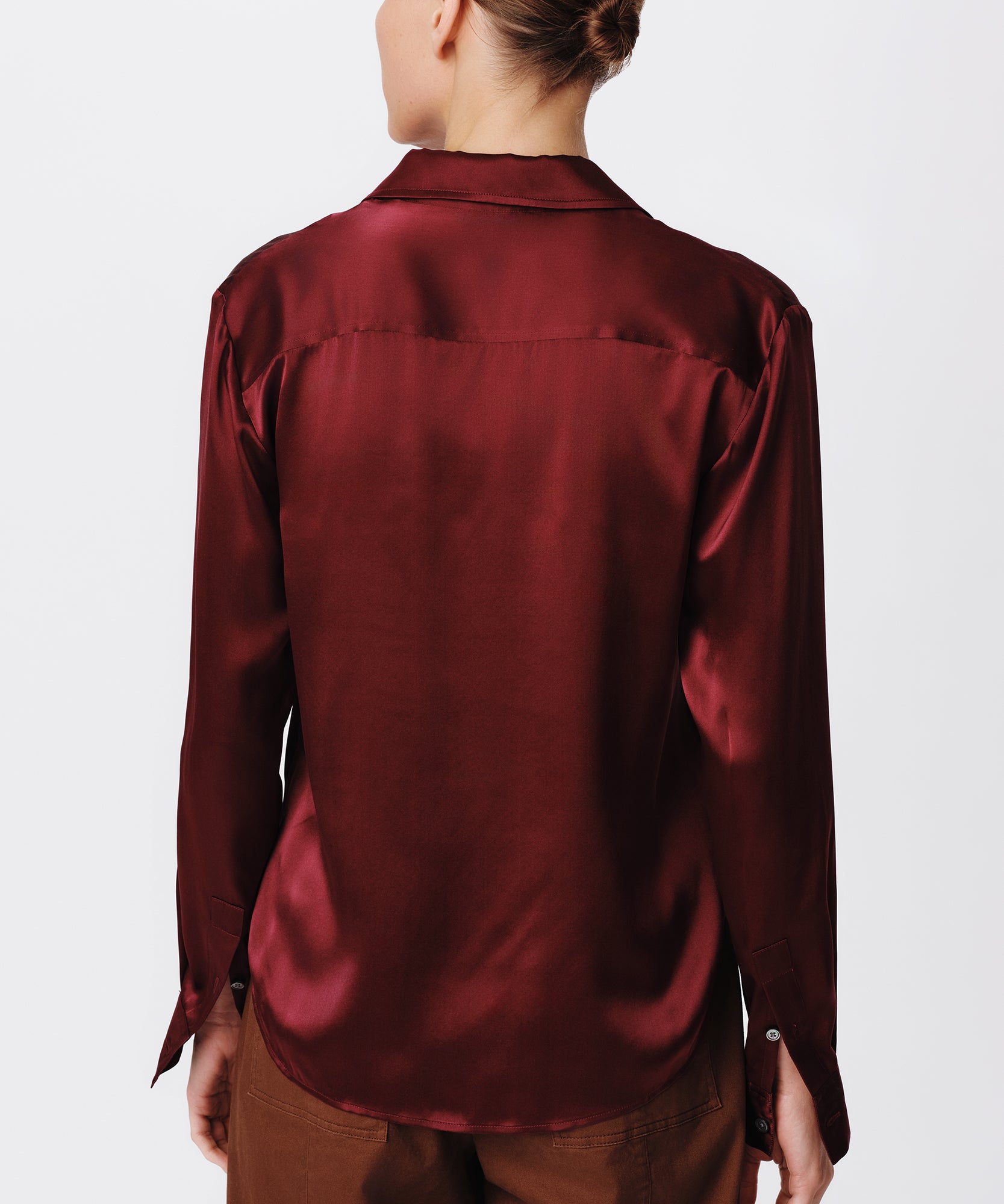 Silk Charmeuse Classic Shirt |  Women's Top by ATM Anthony Thomas Melillo