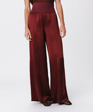 Palazzo pants in silk charmeuse main image 0