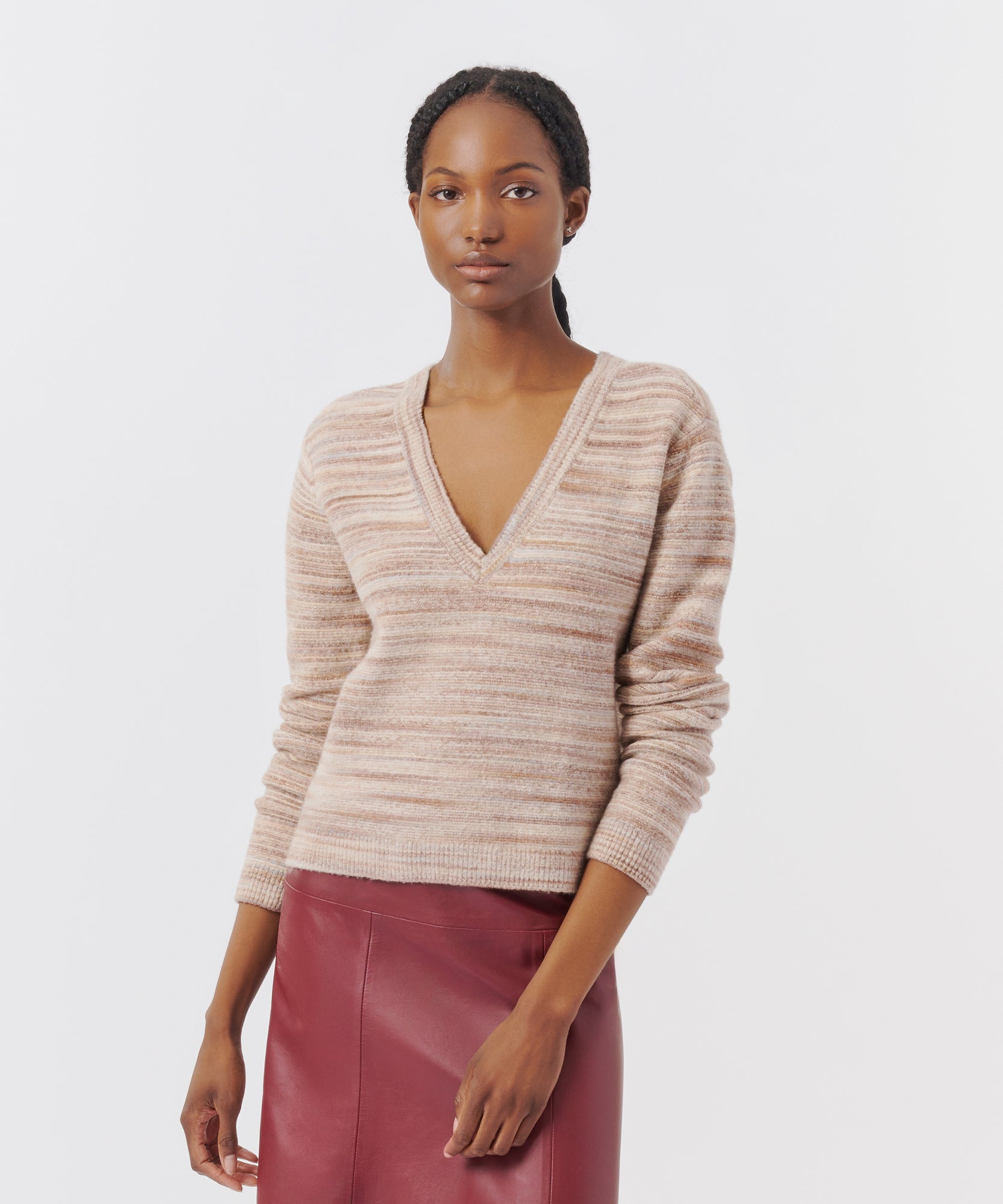 Deep v neck on sale sweater