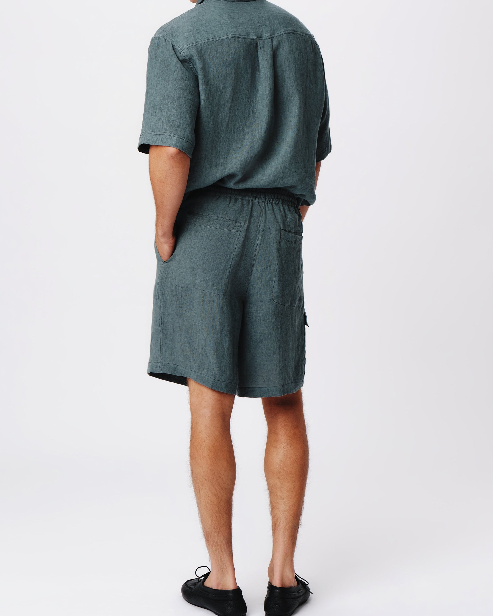 Linen with Wash Cargo Shorts |  Mens Shorts by ATM Anthony Thomas Melillo