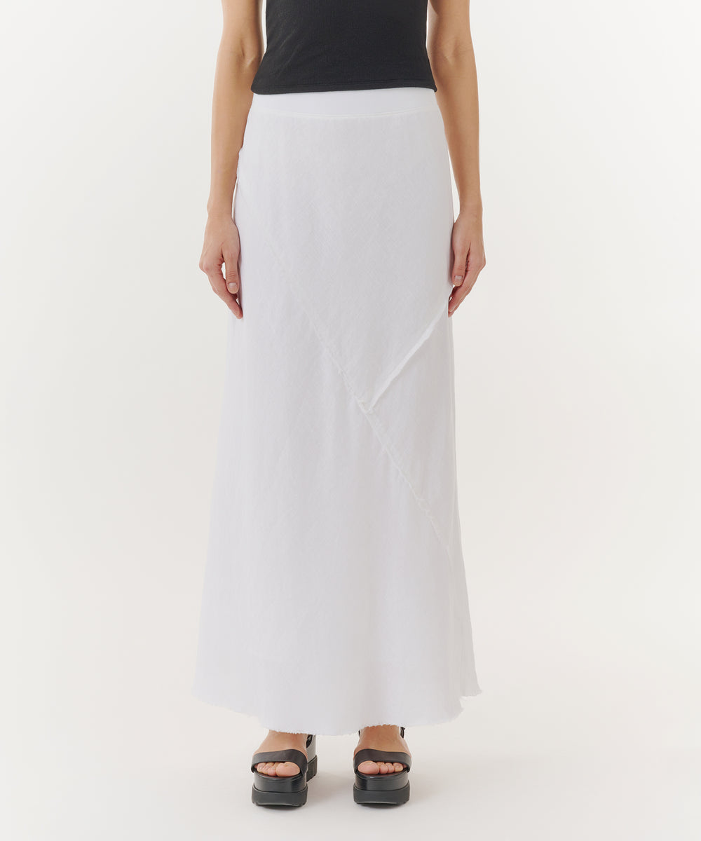 ATM Anthony Thomas Melillo Women's Linen Bias Skirt - White