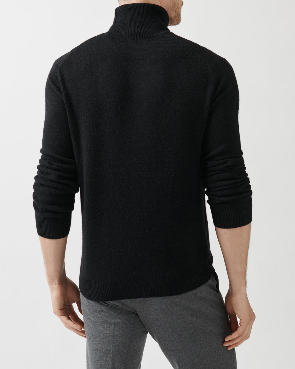 Black Recycled Cashmere Turtleneck Sweater | Men's Sweater by ATM Anthony Thomas Melillo