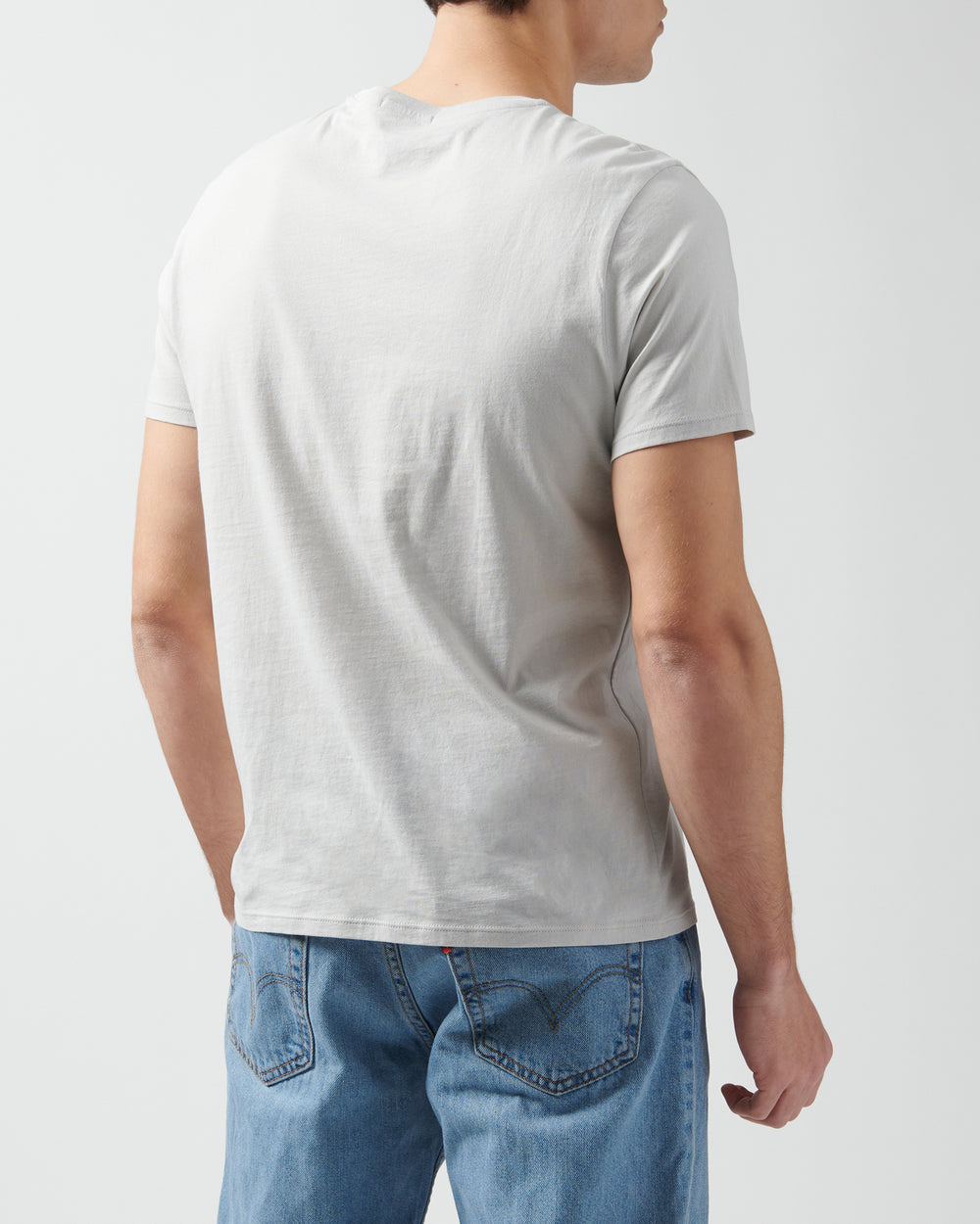 Grey Classic Jersey Crew Neck Tee - Men's Cotton Short Sleeve T-shirt by ATM Anthony Thomas Melillo