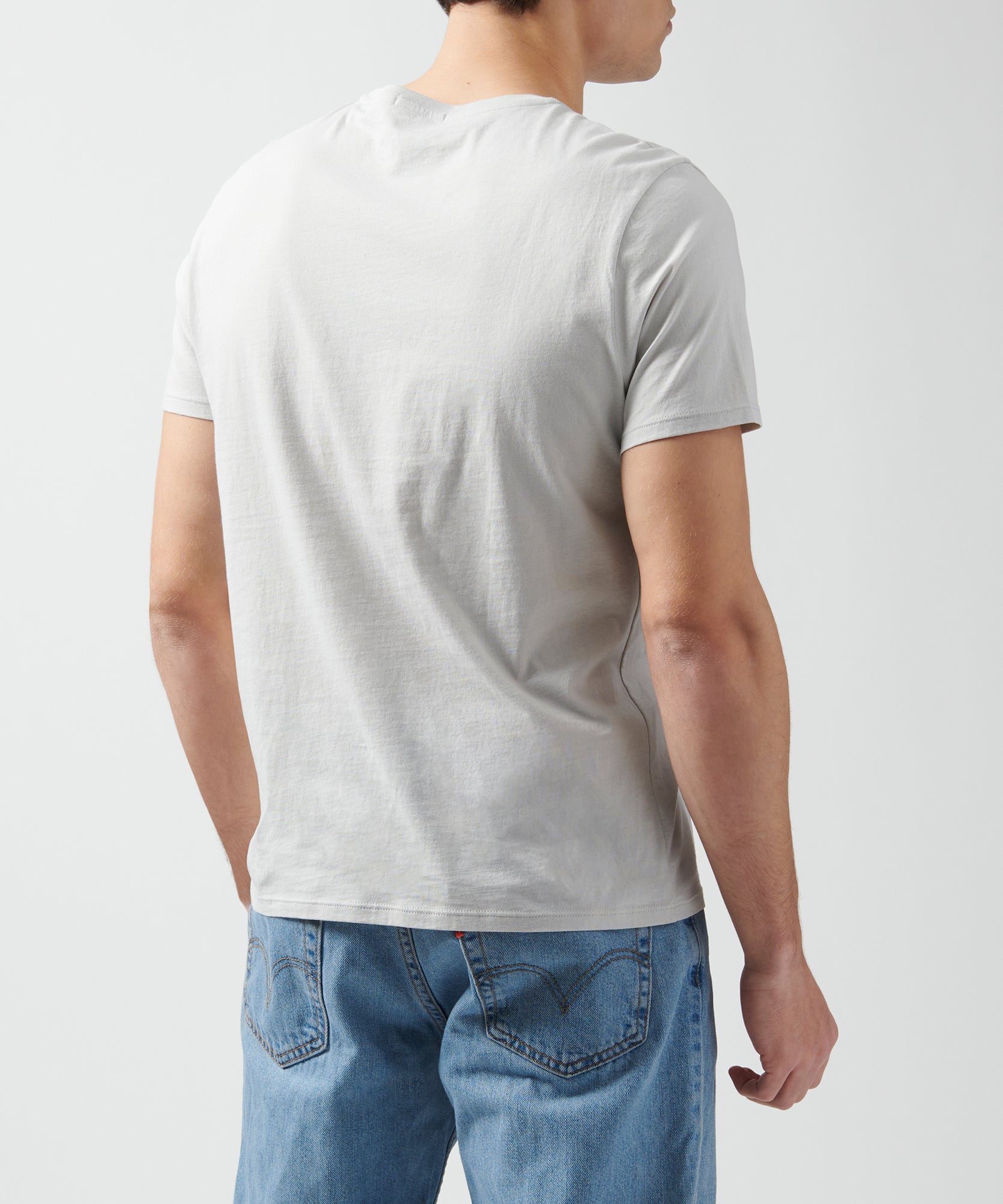 Grey Classic Jersey Crew Neck Tee - Men's Cotton Short Sleeve T-shirt by ATM Anthony Thomas Melillo