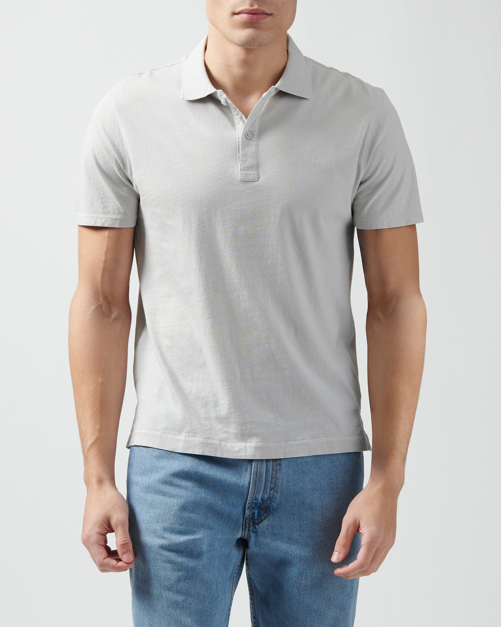 Grey Classic Jersey Polo - Men's Polo Shirt by ATM Anthony Thomas Melillo