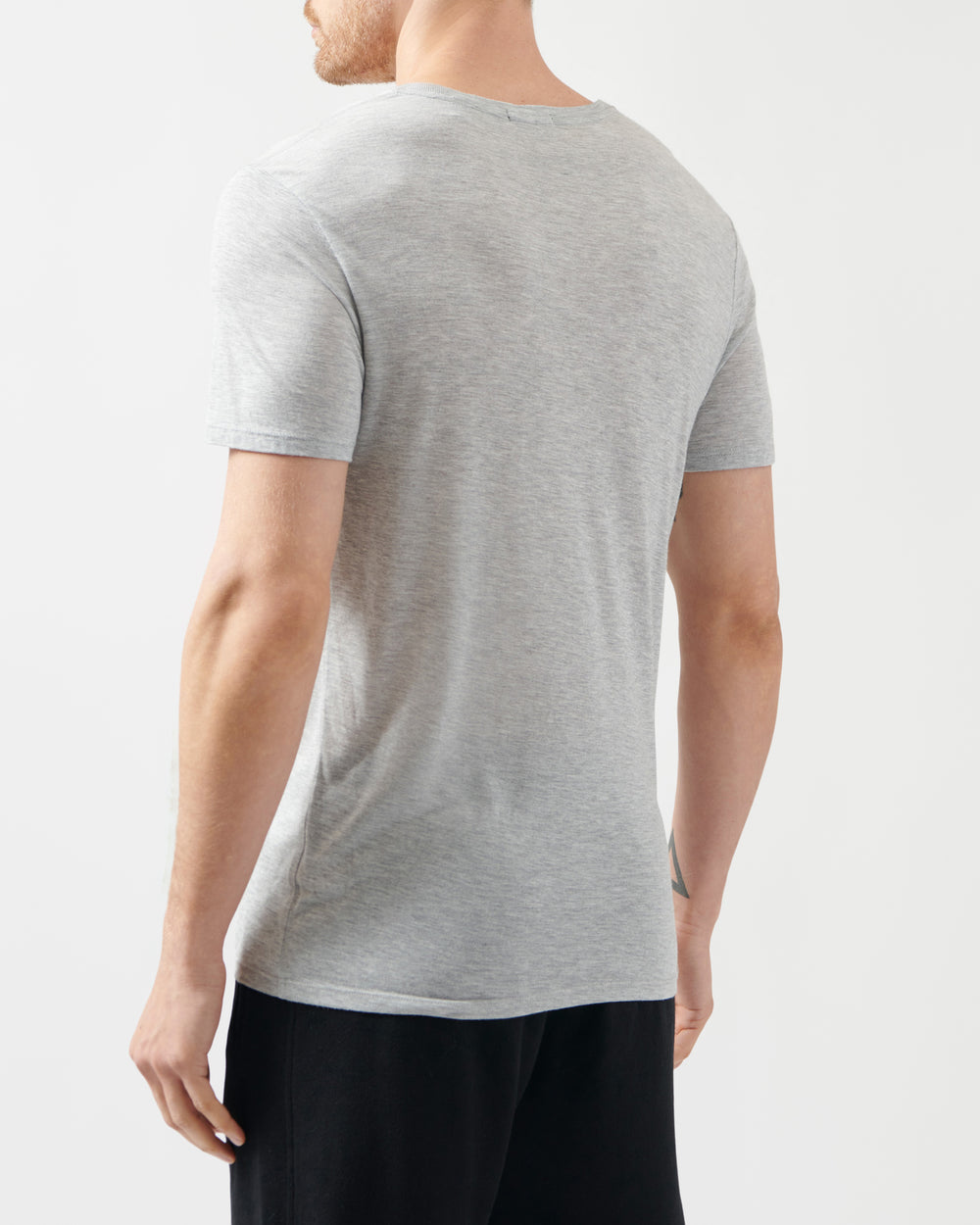 Heather Grey Modal Jersey V-Neck Tee | Men's Jersey Short Sleeve Tee by ATM Anthony Thomas Melillo
