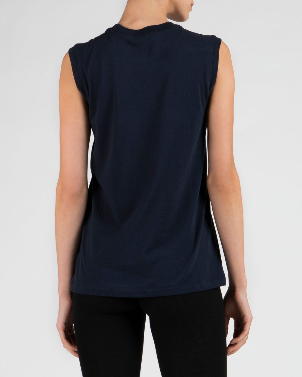 Midnight Classic Jersey Sleeveless Boy Tee - Women's Cotton Sleeveless T-shirt by ATM Anthony Thomas Melillo